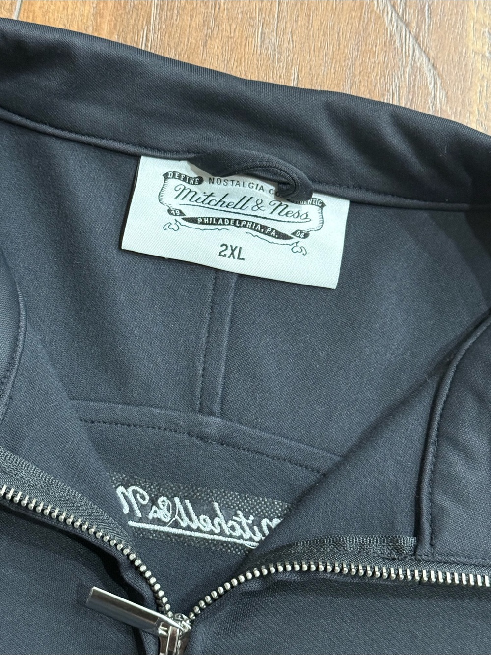 Mitchell & Ness Black Women's Zip Bomber Jacket
